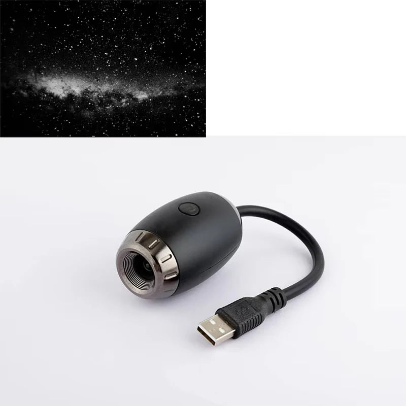 Romantic LED Starry Sky Night Light USB Powered Galaxy Projector Lamp