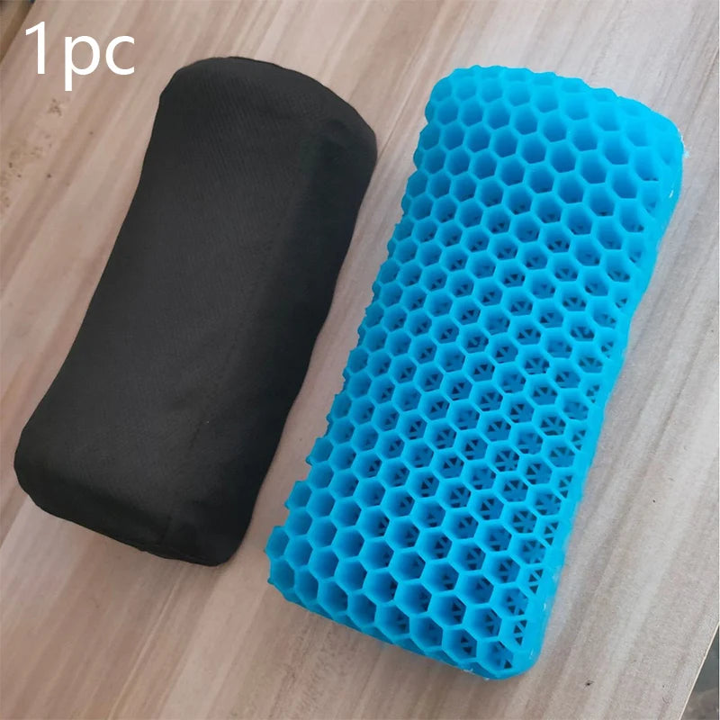 Cool Breathable Neck Pillow Honeycomb Mesh Gel Cooling Cervical Support Pillow Foldable Portable -neck pillow