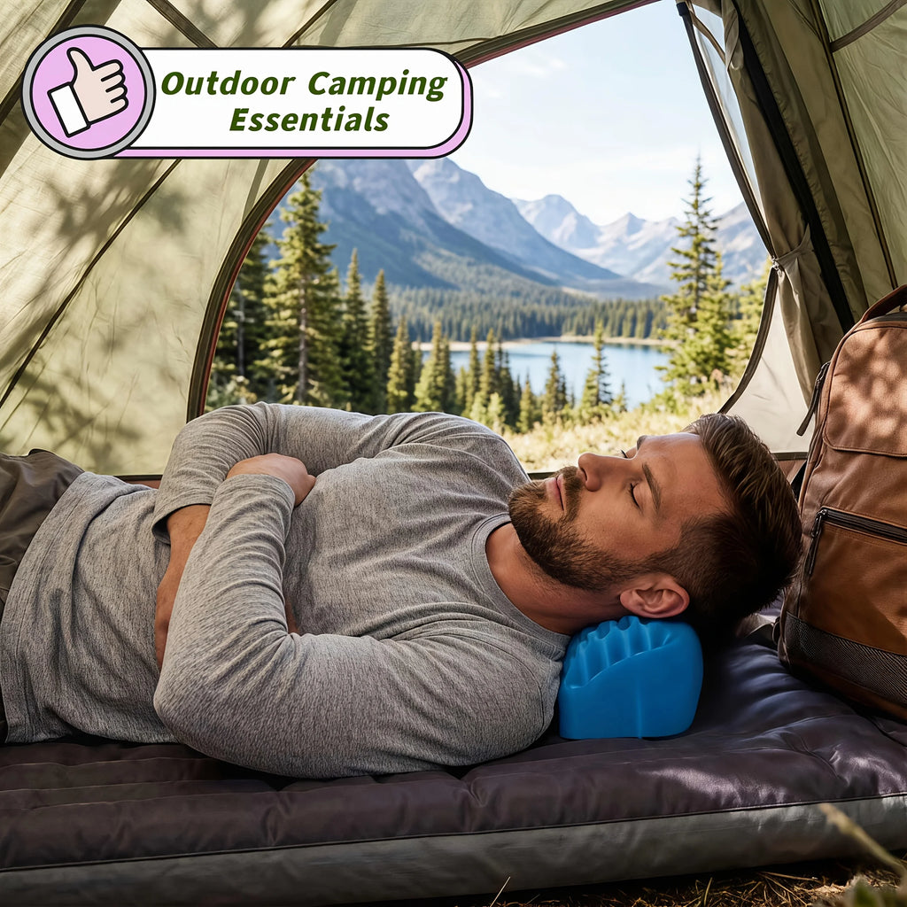 Cool Breathable Neck Pillow Honeycomb Mesh Gel Cooling Cervical Support Pillow Foldable Portable -neck pillow