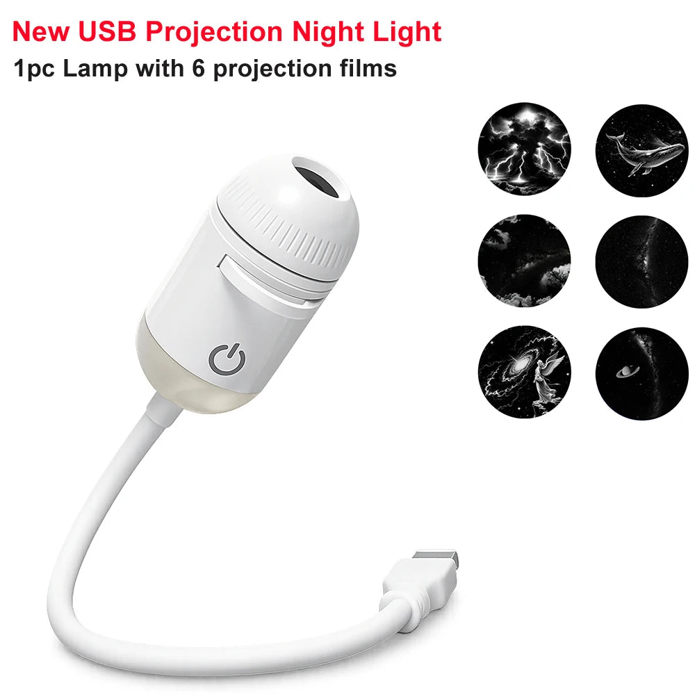 Romantic LED Starry Sky Night Light USB Powered Galaxy Projector Lamp