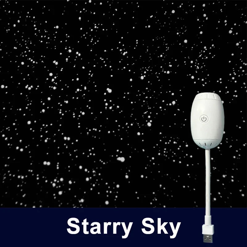 Romantic LED Starry Sky Night Light USB Powered Galaxy Projector Lamp