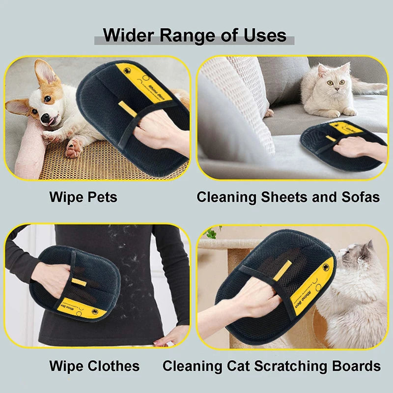 2025 New Pet Hair Removal Glove For Cats & Dogs Pet Hair Remover Electrostatic Gloves,