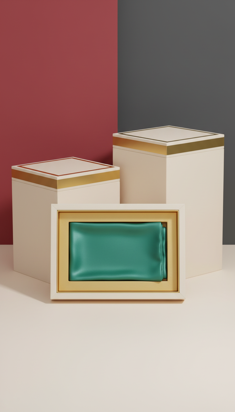 Emerald Green Silk Scarf Luxe Box
